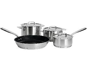 Посуда для приготовления Miele KMTS 5704-2 | Комплект посуды All Steel с логотипом (4 предмета)