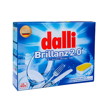 Dalli Биоразлагаемые таблетки для посудомоечных машин Brillanz 40шт