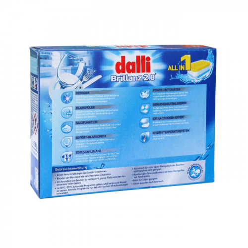 Dalli Биоразлагаемые таблетки для посудомоечных машин Brillanz 40шт_3