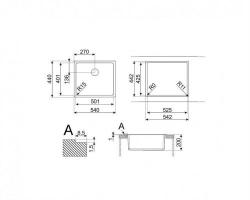 Мойки Smeg VFU50SFR