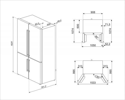 Холодильники Smeg FQ60XDE