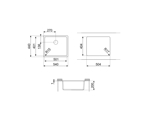 Мойки Smeg VSTR50BRX