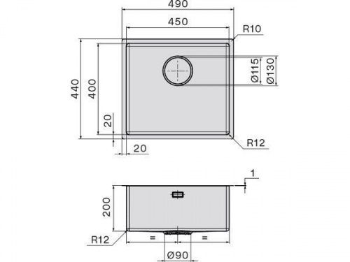 Мойки Falmec COMO 45 (SCO4500U.00#SSF)