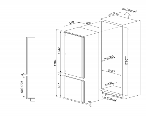 Холодильники Smeg C9174DN2D