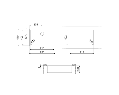 Мойки Smeg VSTR71DKX