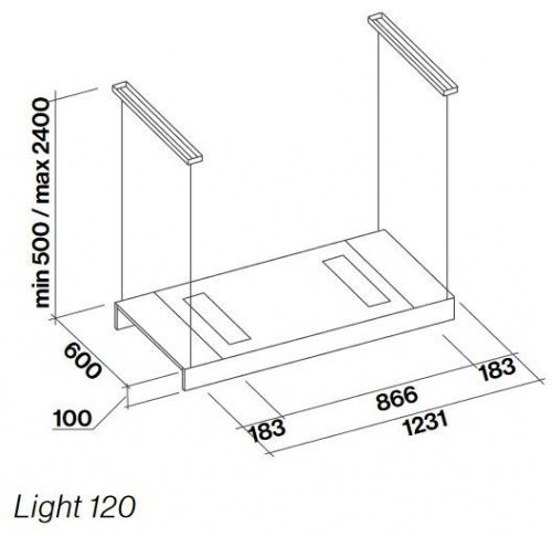 Вытяжки Falmec LIGHT 120 BLACK