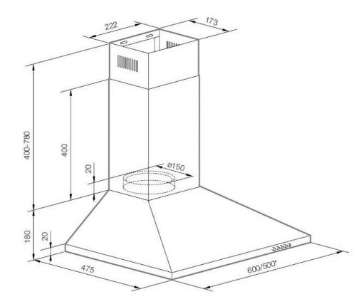 Вытяжки Graude DHP 50.0 W