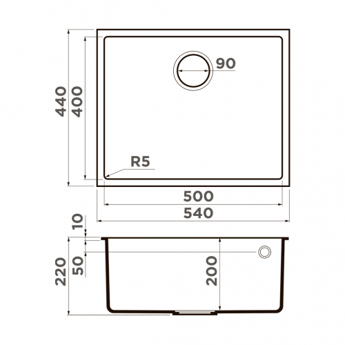 Мойки Omoikiri BOSEN 54-U-WH